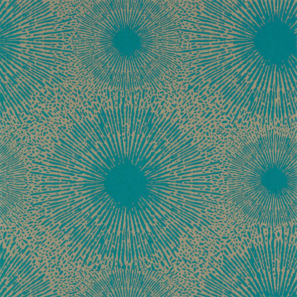 Anthology - Perlite Crysocolla / Gold Ore Wallcovering | Harlequin