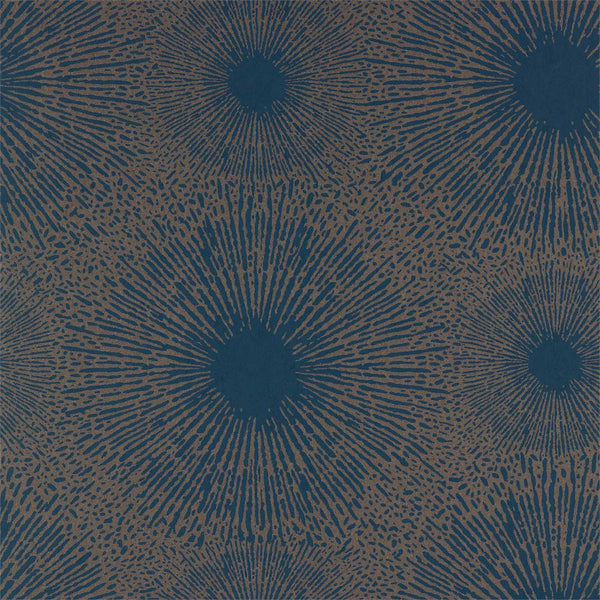 Anthology - Perlite Lapis / Copper Ore Wallcovering | Harlequin