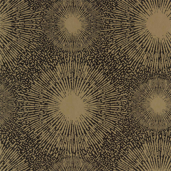 Anthology - Perlite Gold Iridescent / Coal Wallcovering | Harlequin