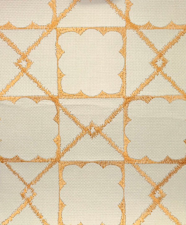Bellissima Natural Paper Weave with Fine Embroidery | Phillipe Romano