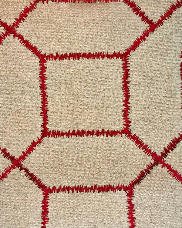 Bellissima Natural Grasscloth with Fine Embroidery | Phillipe Romano