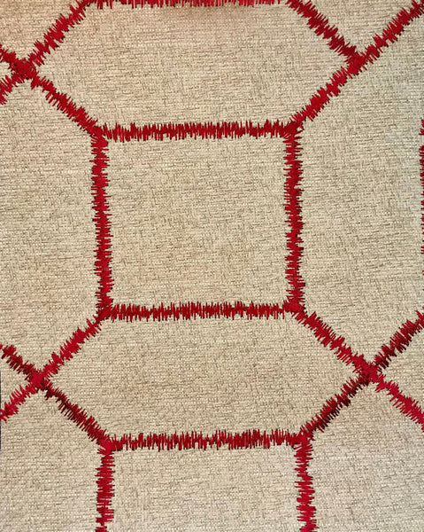 Bellissima Natural Grasscloth with Fine Embroidery