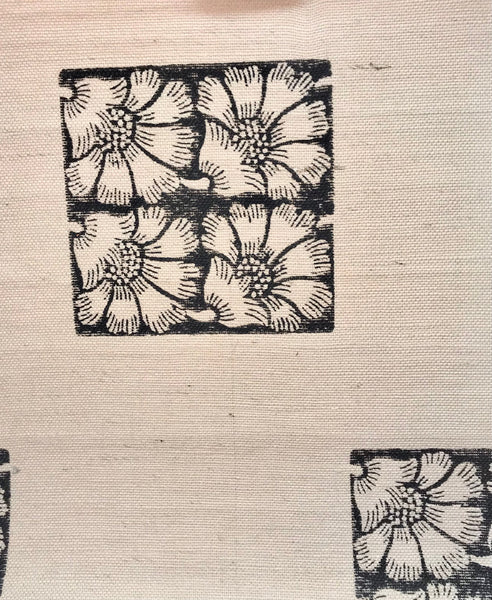 Bellissima Natural Cotton / Jute with Fine Pattern Print