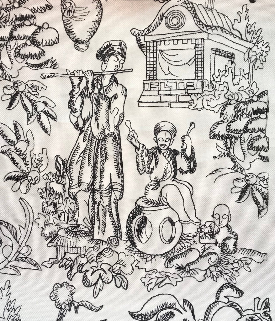 Bellissima Natural Linen with Fine Embroidery