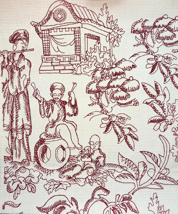 Bellissima Natural Paper Weave with Fine Embroidery | Phillipe Romano