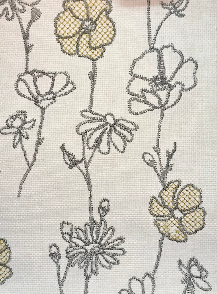 Bellissima Natural Paper Weave with Fine Embroidery