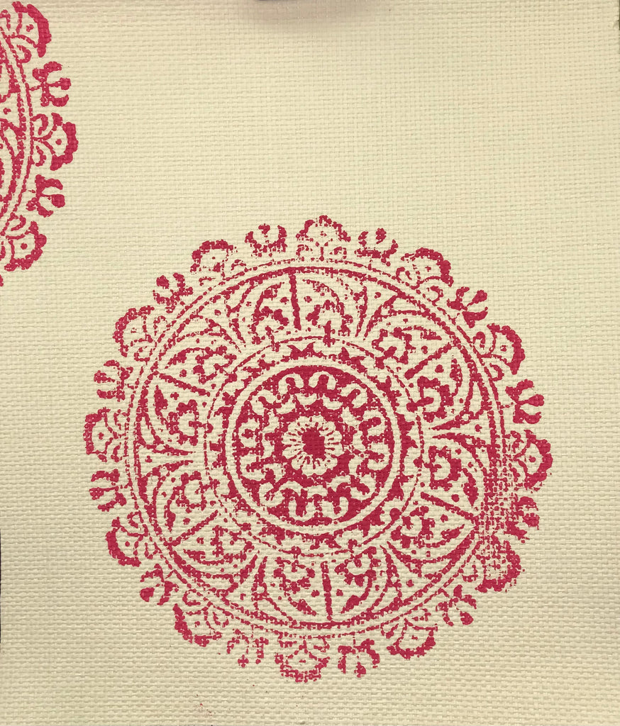 Bellissima Natural Paper Weave with Fine Block Print