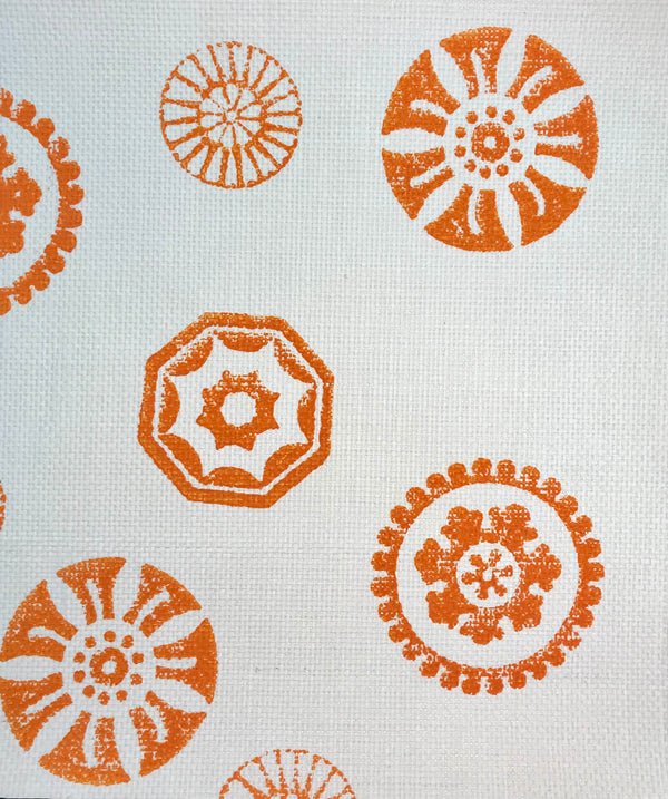 Bellissima Natural Paper Weave with Fine Block Print | Phillipe Romano