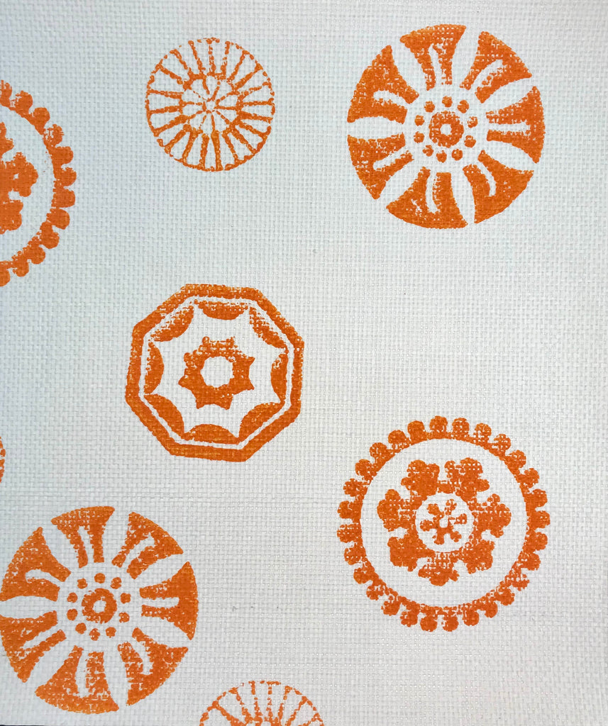 Bellissima Natural Paper Weave with Fine Block Print