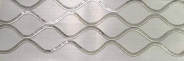 Bellissima Natural Grasscloth with Fine Embroidery