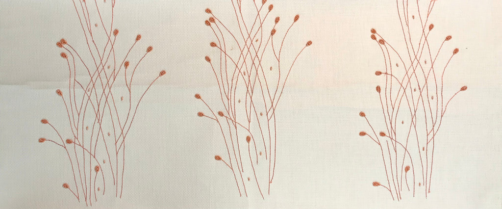 Bellissima Natural Paper Weave with Fine Embroidery