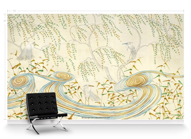 Kyoto  11 Panel Mural by Et Cie Wall Panels - Designer Wallcoverings and Fabrics