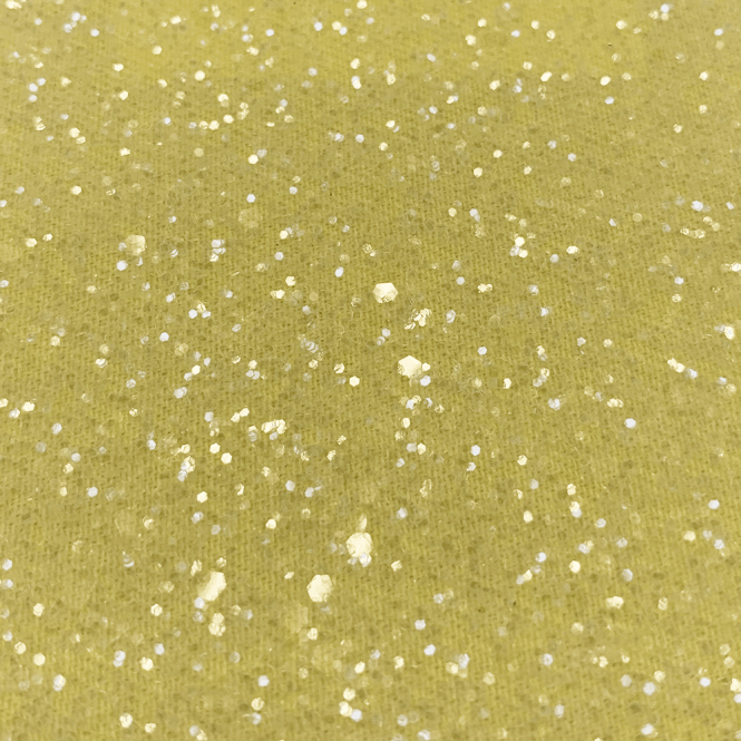 Hollywood Glamour Sequin Yellow and Clear Glitter - Designer Wallcoverings and Fabrics