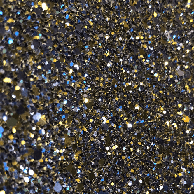 Hollywood Glamour Sequin Navy and Gold Metallic Glitter - Designer Wallcoverings and Fabrics
