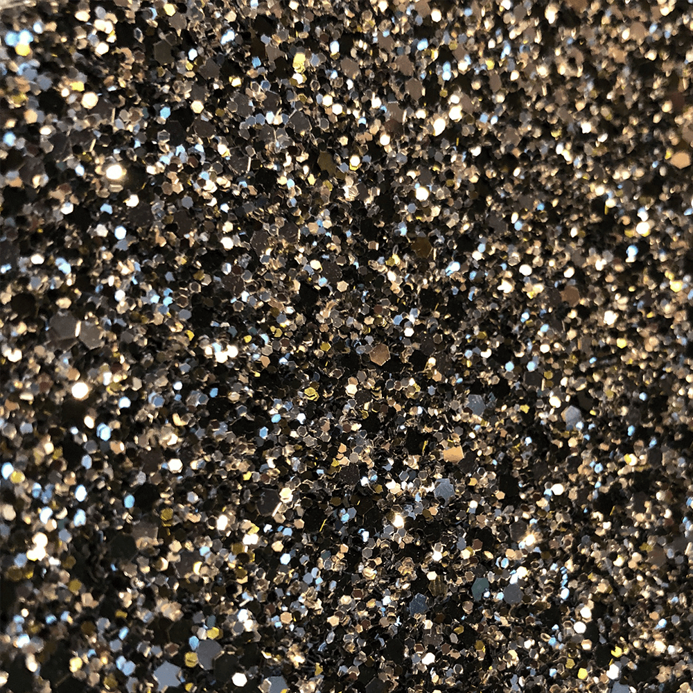Hollywood Glamour Sequin Black and Champagne Metallic Glitter - Designer Wallcoverings and Fabrics