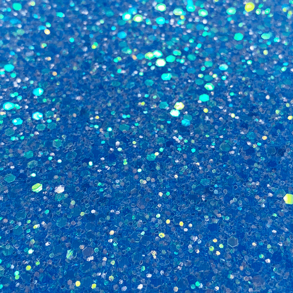 Hollywood Glamour Sequin Neon Blue Burst Glitter - Designer Wallcoverings and Fabrics