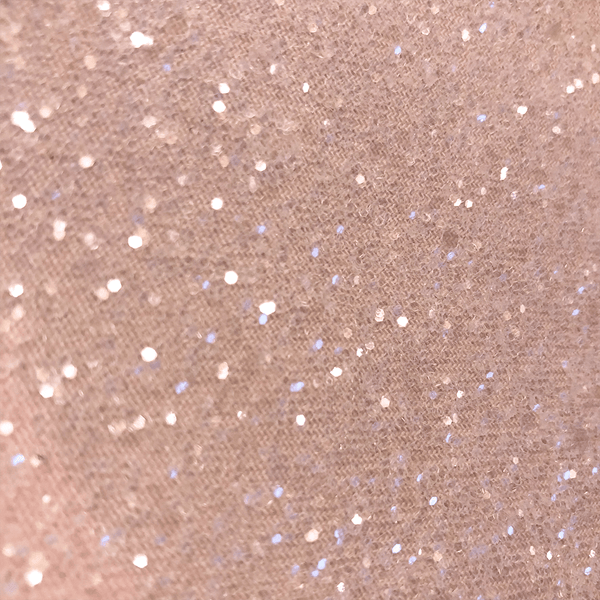 Hollywood Glamour Sequin Blush Pink and Clear Glitter - Designer Wallcoverings and Fabrics