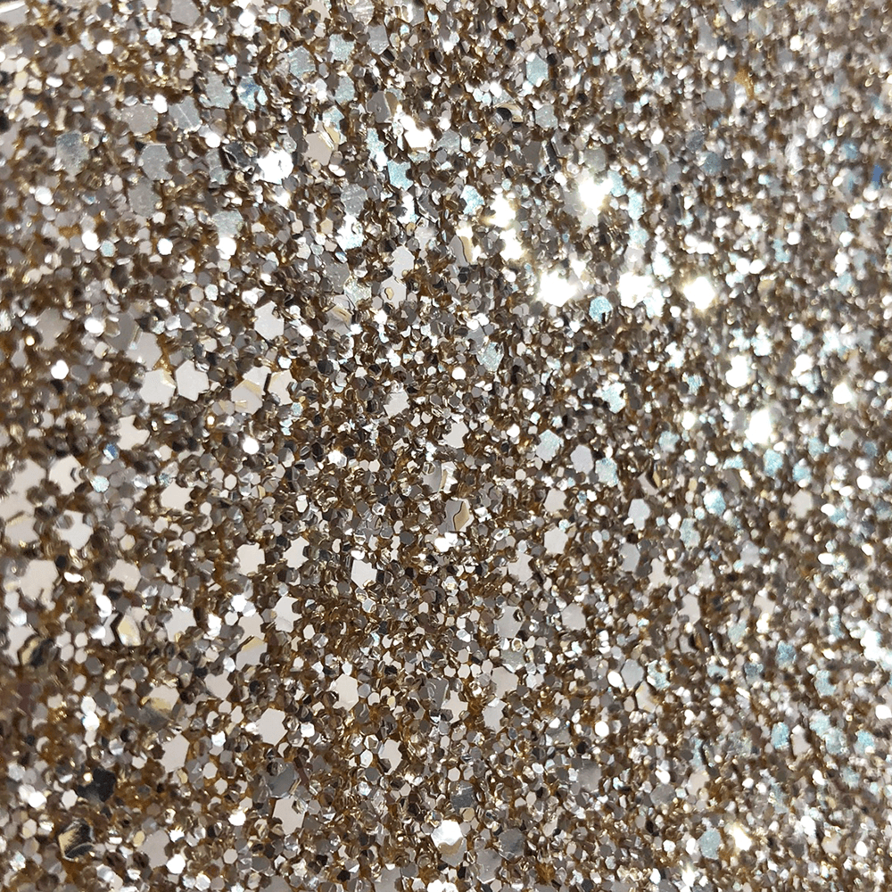 Hollywood Glamour Sequin Premium Champagne Silver Metallic Glitter - Designer Wallcoverings and Fabrics