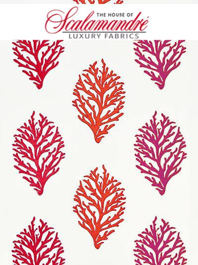 CORAL REEF EMBROIDERY - PASSION FRUIT - FABRIC - GW27204-001 at Designer Wallcoverings and Fabrics, Your online resource since 2007