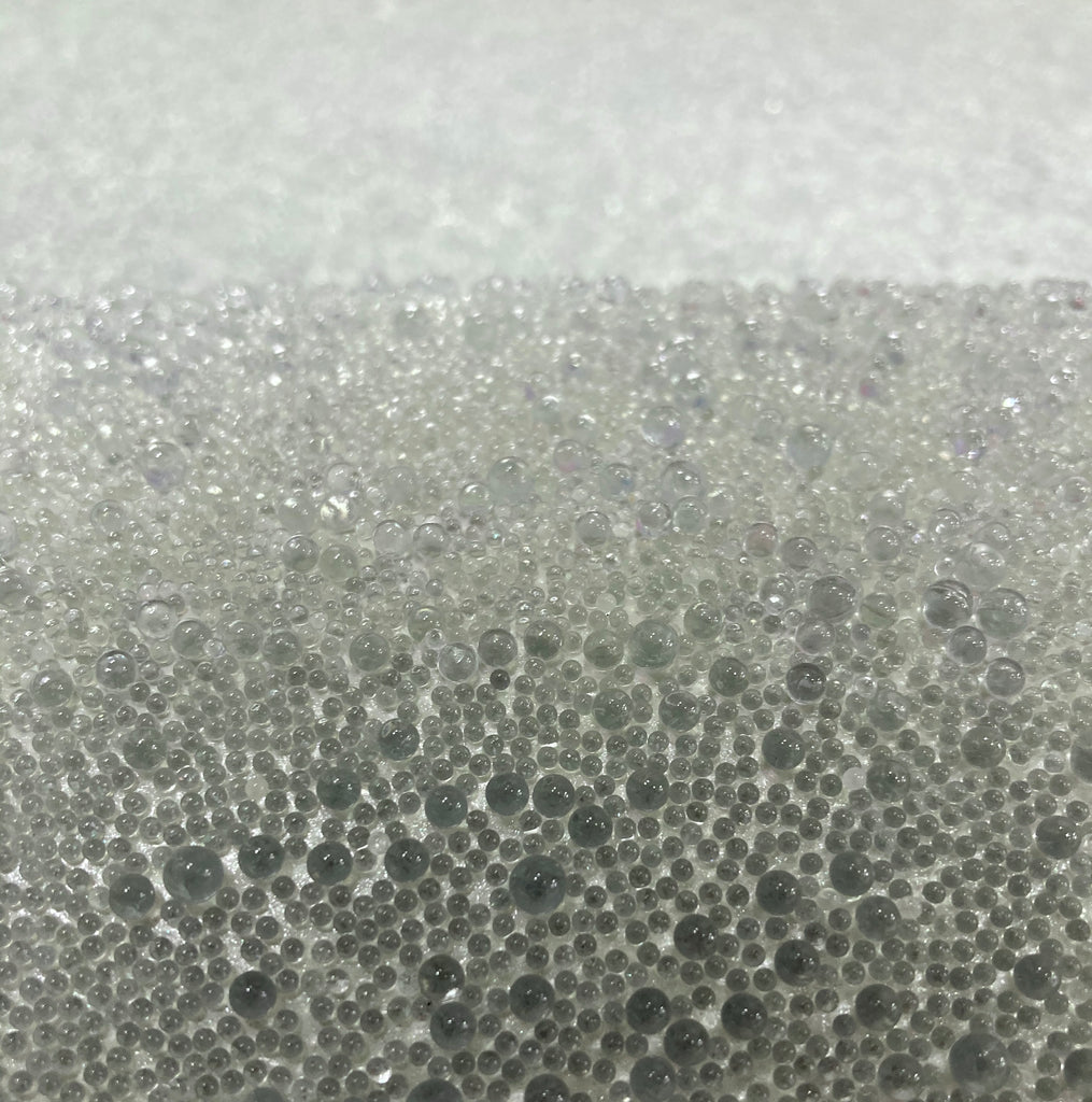 Gleaming Glambeads Mint Metallic Glass Bead Wallpaper - Designer Wallcoverings and Fabrics