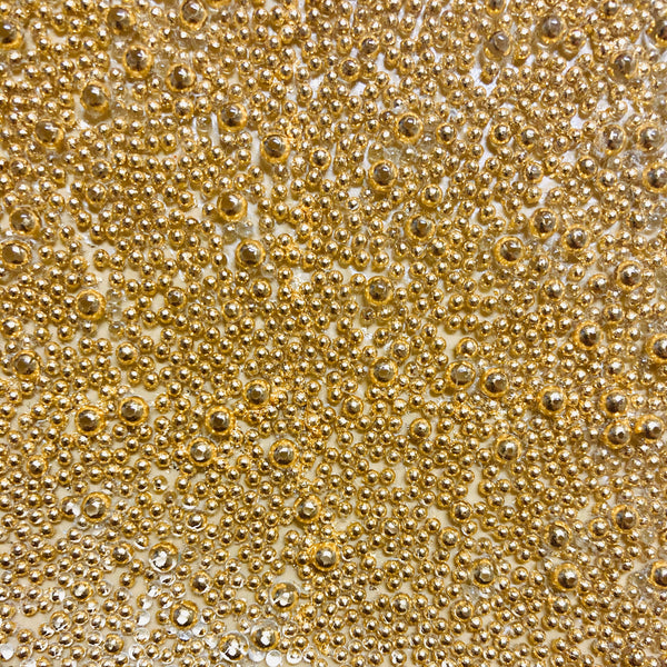 Gleaming Glambeads Gold Metallic Glass Bead Wallcovering