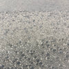 Gleaming Glambeads White and Silver Metallic Glass Bead Wallpaper - Designer Wallcoverings and Fabrics