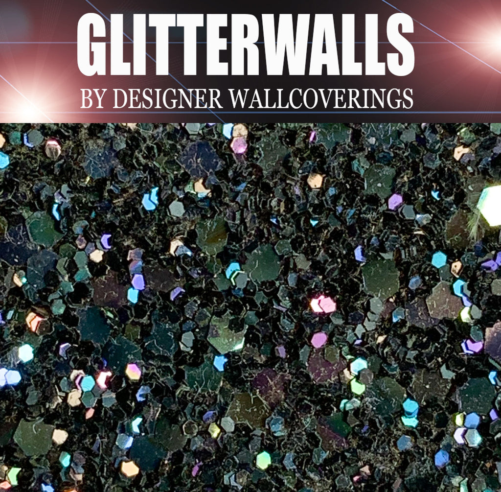 Hollywood Glamour Sequin - Black Iris | Glitter Walls
