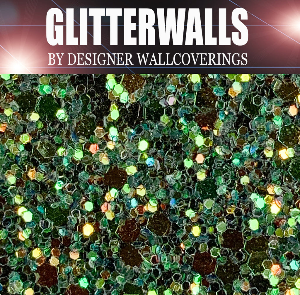 Hollywood Glamour Sequin - Black Rainbow | Glitter Walls