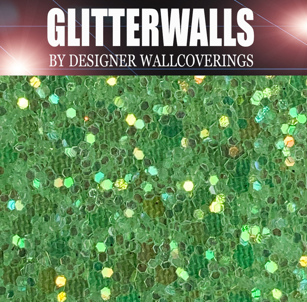 Hollywood Glamour Sequin - Lime Iris | Glitter Walls