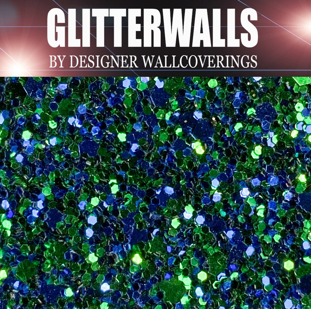Hollywood Glamour Sequin - Blue/Green | Glitter Walls
