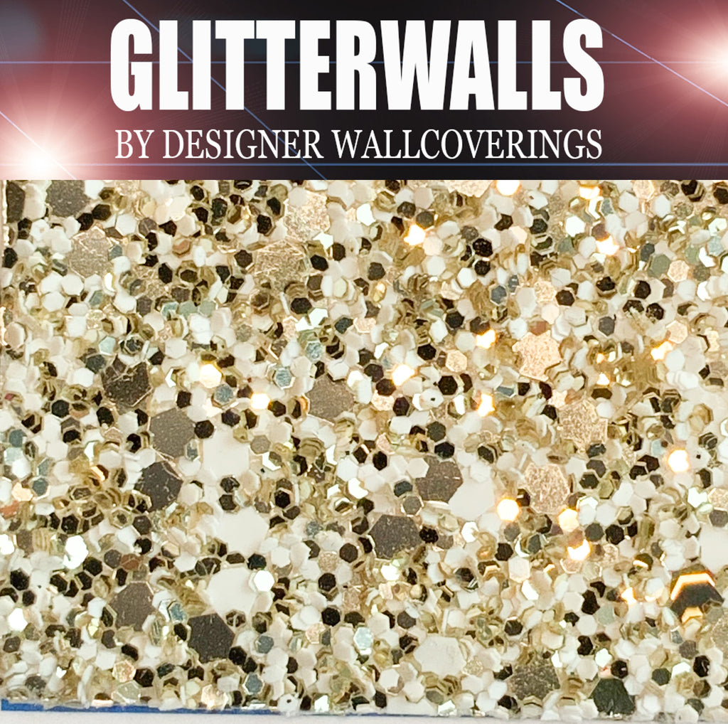 Hollywood Glamour Sequin - Pearl/Sand | Glitter Walls