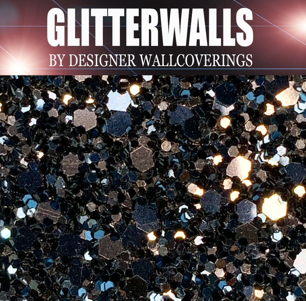 Hollywood Glamour Sequin - Gunmetal/Navy | Glitter Walls