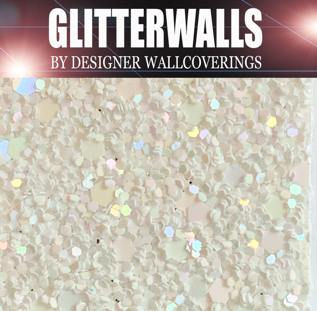 Hollywood Glamour Sequin - White Rainbow | Glitter Walls