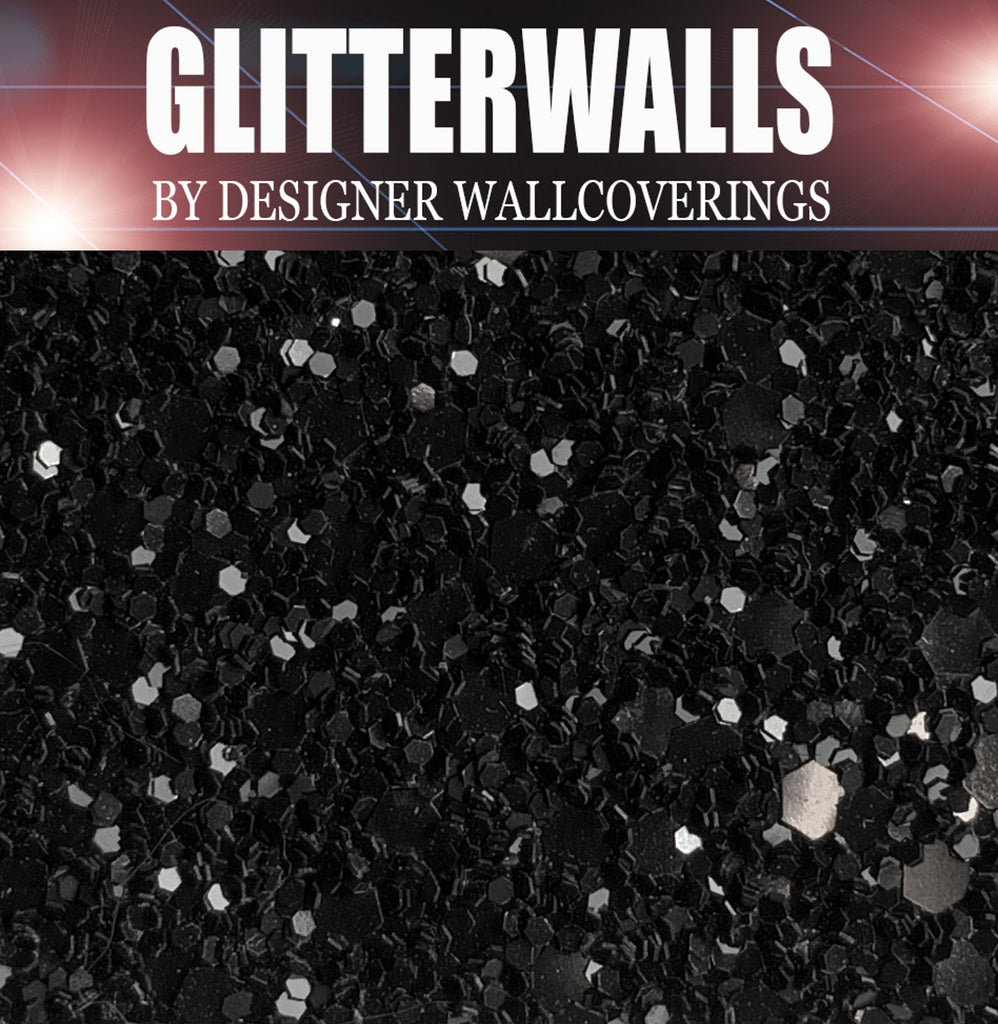 Hollywood Glamour Sequin - Black | Glitter Walls