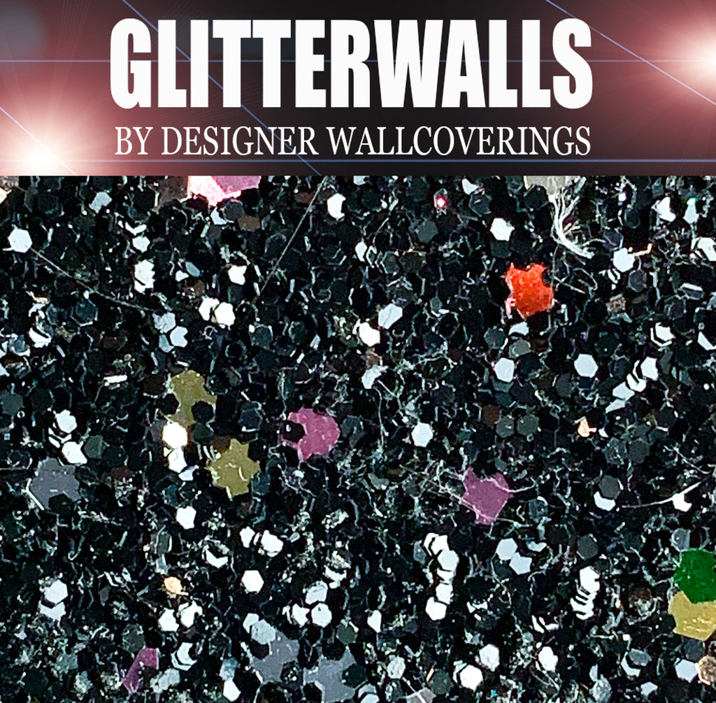 Hollywood Glamour Sequin - Black/Multi 094 | Glitter Walls