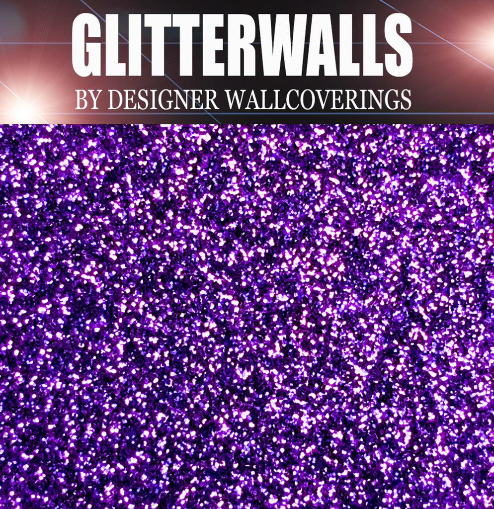 Hollywood Glamour Glitter Wallpaper - Purple | Glitter Walls