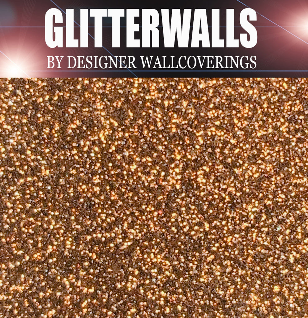 Hollywood Glamour Glitter Wallpaper - Copper | Glitter Walls