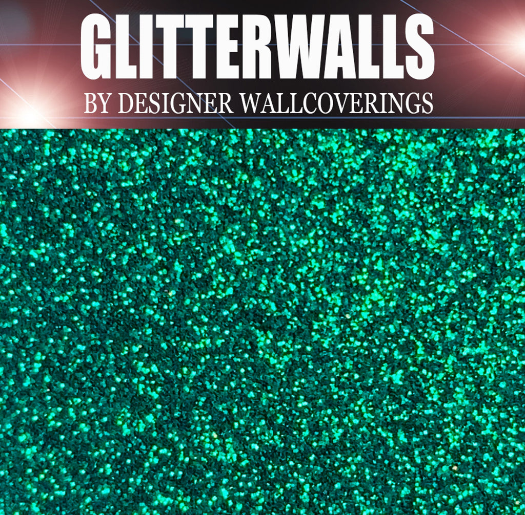 Hollywood Glamour Glitter Wallpaper - Green | Glitter Walls