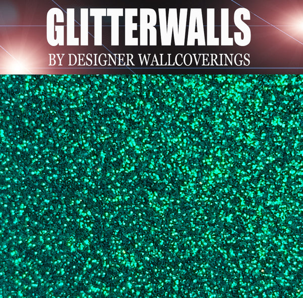 Hollywood Glamour Glitter Wallpaper - Green | Glitter Walls