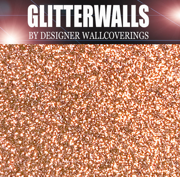 Hollywood Glamour Glitter Wallpaper - Rose Gold | Glitter Walls