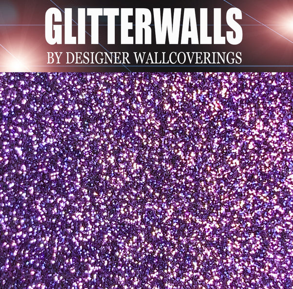 Hollywood Glamour Glitter Wallpaper - Lavendar | Glitter Walls