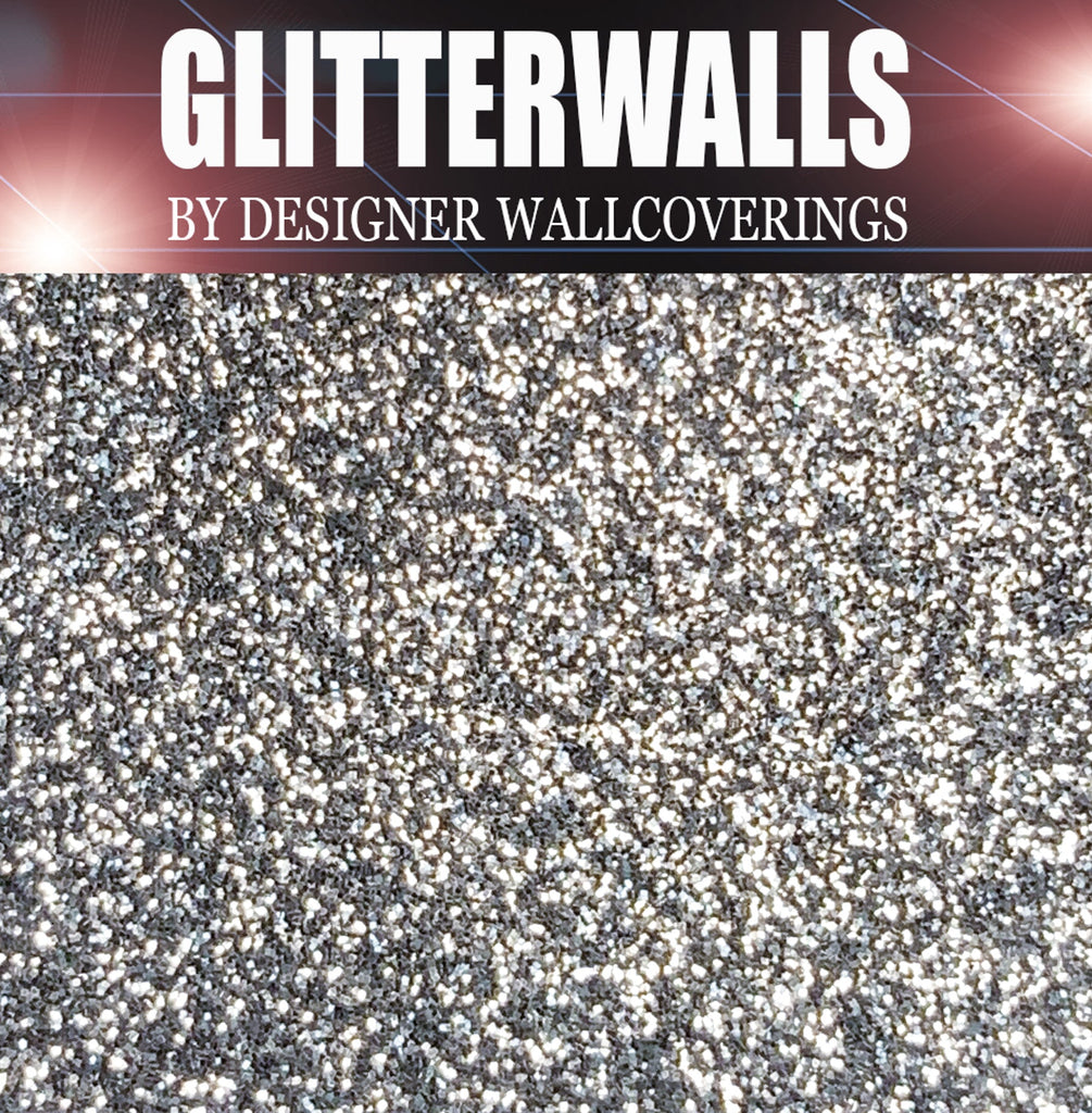 Hollywood Glamour Glitter Wallpaper - Silver | Glitter Walls