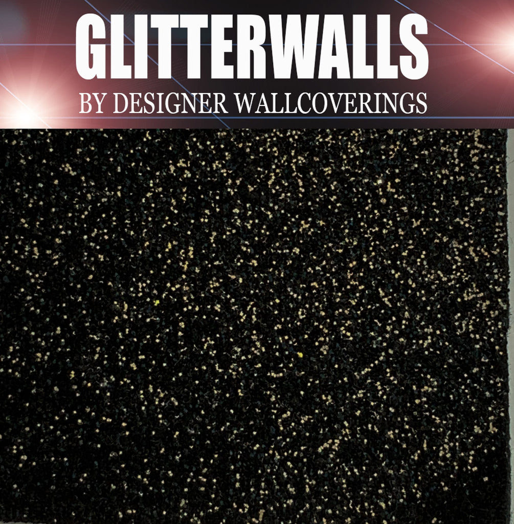 Hollywood Glamour Glitter Wallpaper - Black | Glitter Walls