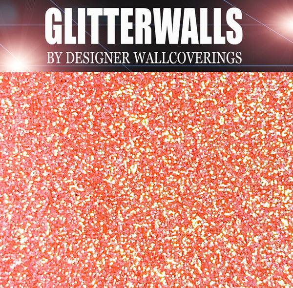 Hollywood Glamour Glitter Wallpaper - Orange Iris | Glitter Walls