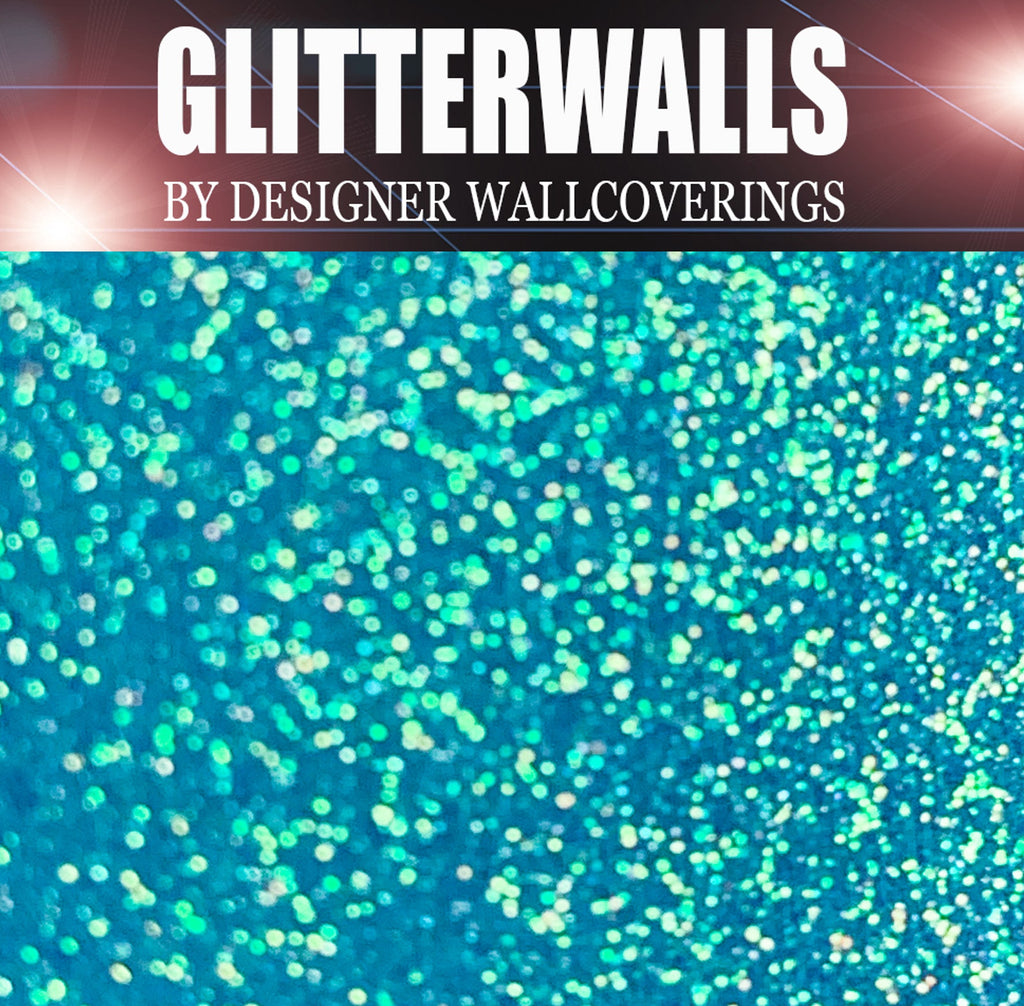 Hollywood Glamour Glitter Wallpaper - Blue Iris | Glitter Walls