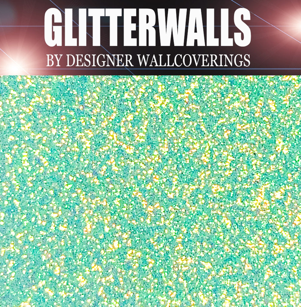 Hollywood Glamour Glitter Wallpaper - Disco Green | Glitter Walls