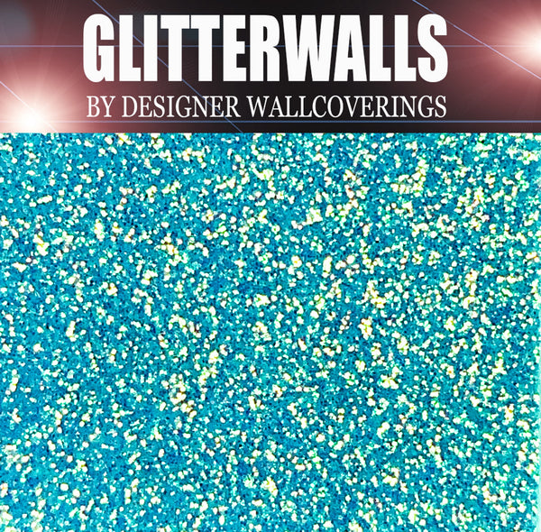 Hollywood Glamour Glitter Wallpaper - Disco Blue | Glitter Walls