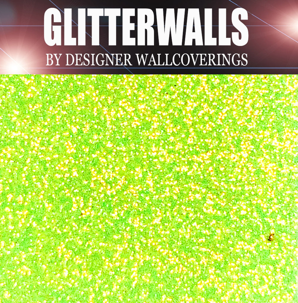 Hollywood Glamour Glitter Wallpaper - Disco Yellow | Glitter Walls