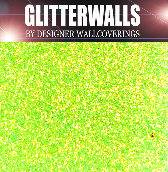 Hollywood Glamour Glitter Wallpaper - Disco Yellow | Glitter Walls