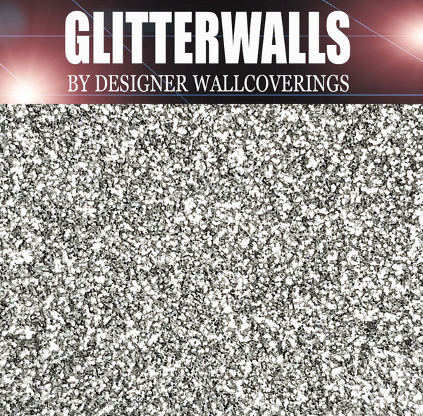 Hollywood Glamour Glitter Wallpaper - Silver Hologram | Glitter Walls